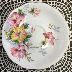 Royal Standard England Azalea Bone China Spare Saucer Replacement Gold Trim